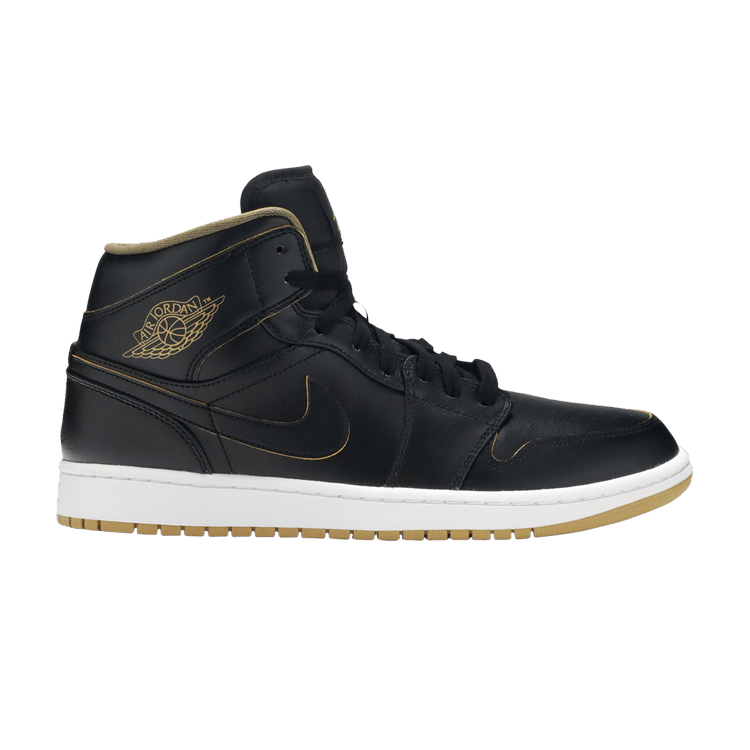 Jordan 1 Retro Mid Black Metallic Gold | Find Lowest Price | 554724-042 ...